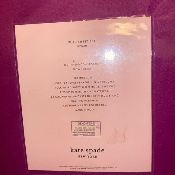 Rare! Kate ♠️ Spade Holiday 🌸 Sheet Set! - Picture 6 of 8